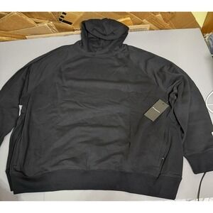 Fabletics 4XL Year Round Terry Sweatshirt Hoodie Black Pockets New